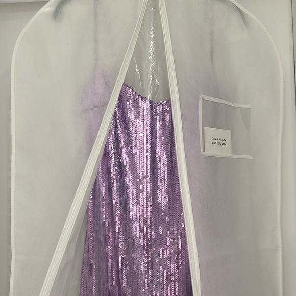 INCREDIBLE! NWT “Galvan London” Berlin Bustier Sequined Dress in Purple! Size 6 - Picture 11 of 16